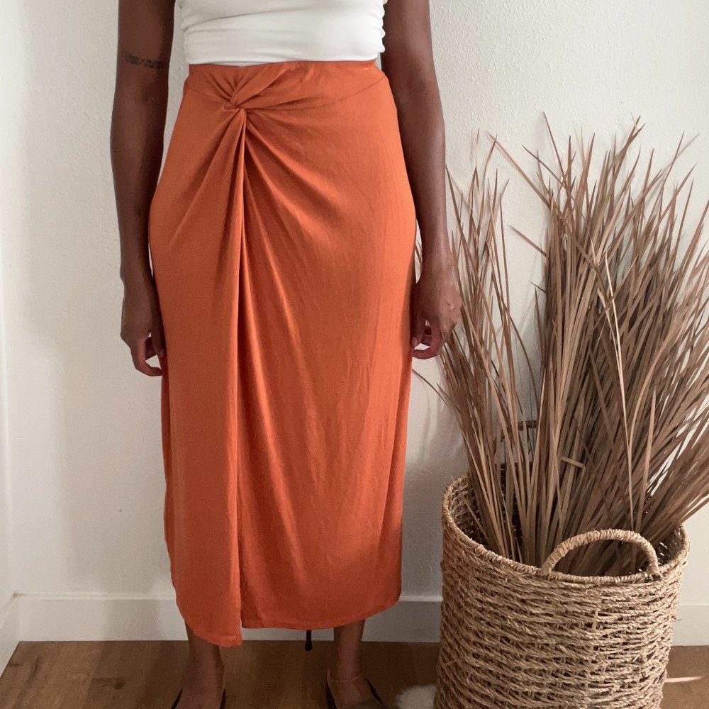 Vince knit draped skirt